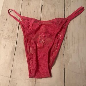 Victoria's Secret Dream Angels Hot Pink Lace Panties M